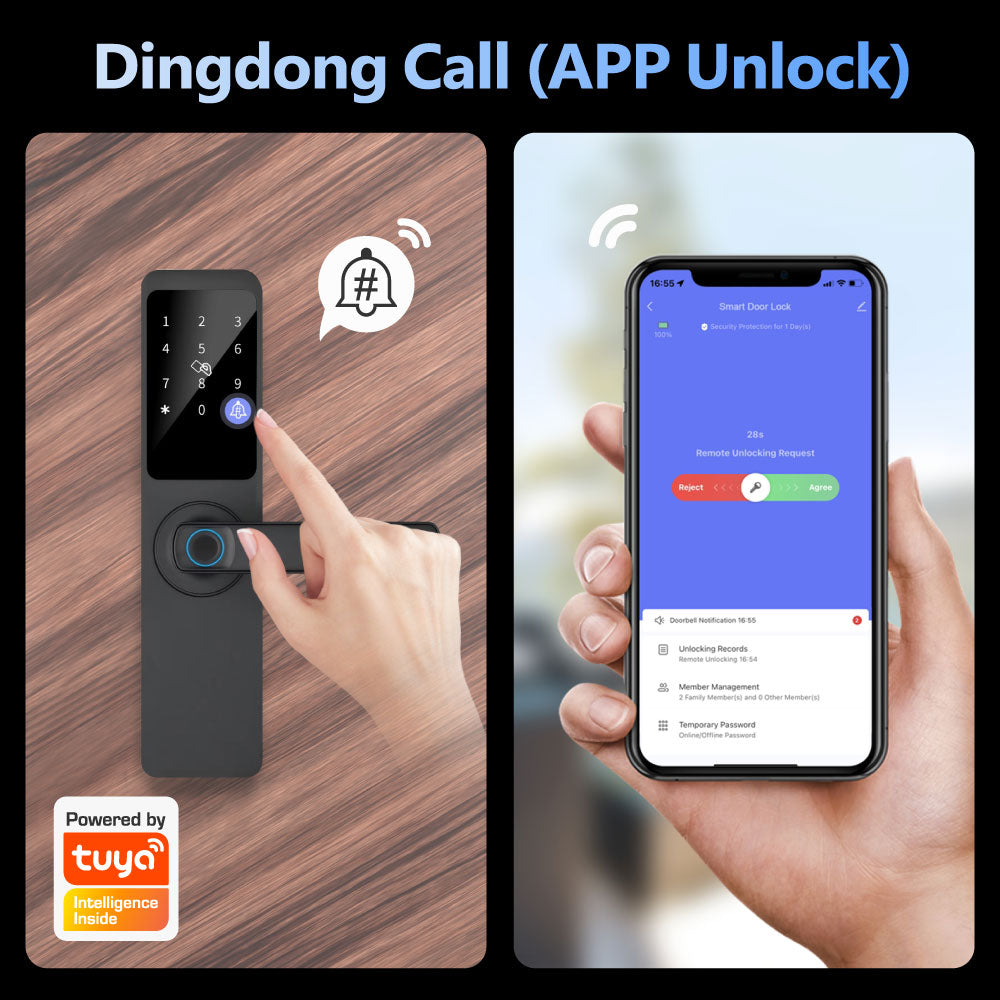 belbas Smart Lock with Fingerprint, Keypad, Tuya WiFi, and 5050 Lock Body