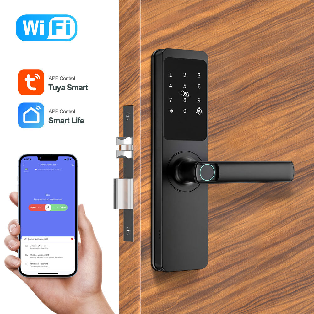 belbas Smart Lock with Fingerprint, Keypad, Tuya WiFi, and 5050 Lock Body