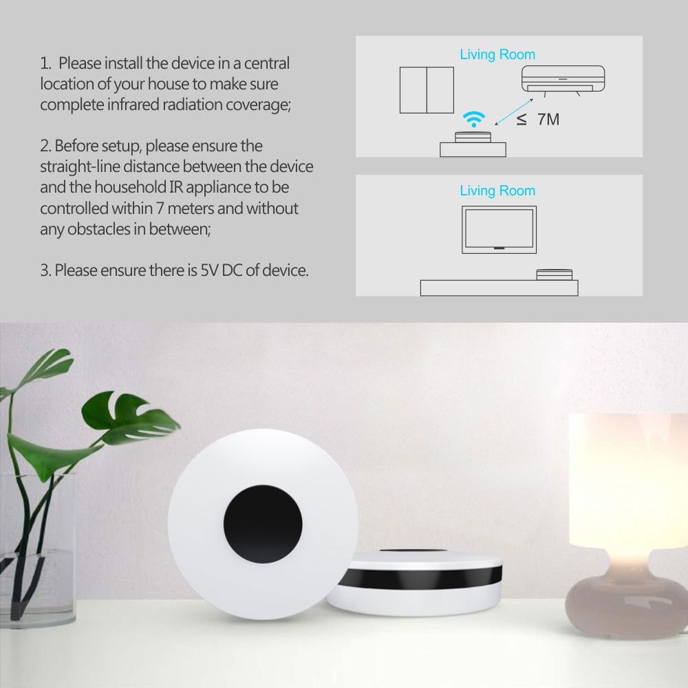Tuya IR Smart Controller WiFi compatible with Alexa and Google | USB Power Supply, Controls Fan, TV, AC, Compact Design, Smart Home Hub, Voice Control
