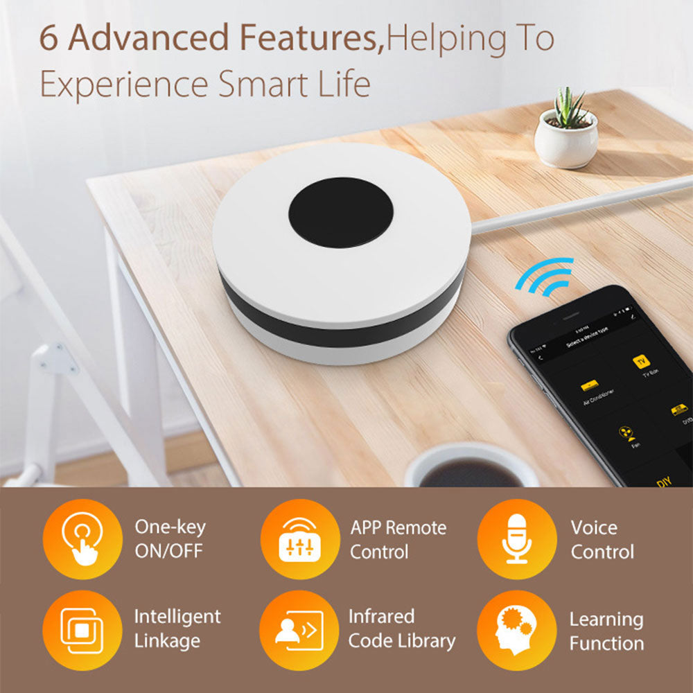 Tuya IR Smart Controller WiFi compatible with Alexa and Google | USB Power Supply, Controls Fan, TV, AC, Compact Design, Smart Home Hub, Voice Control