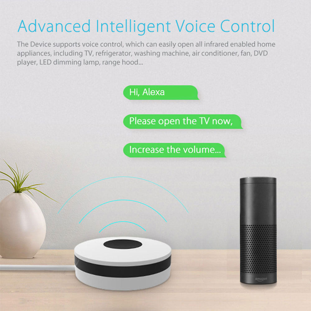 Tuya IR Smart Controller WiFi compatible with Alexa and Google | USB Power Supply, Controls Fan, TV, AC, Compact Design, Smart Home Hub, Voice Control