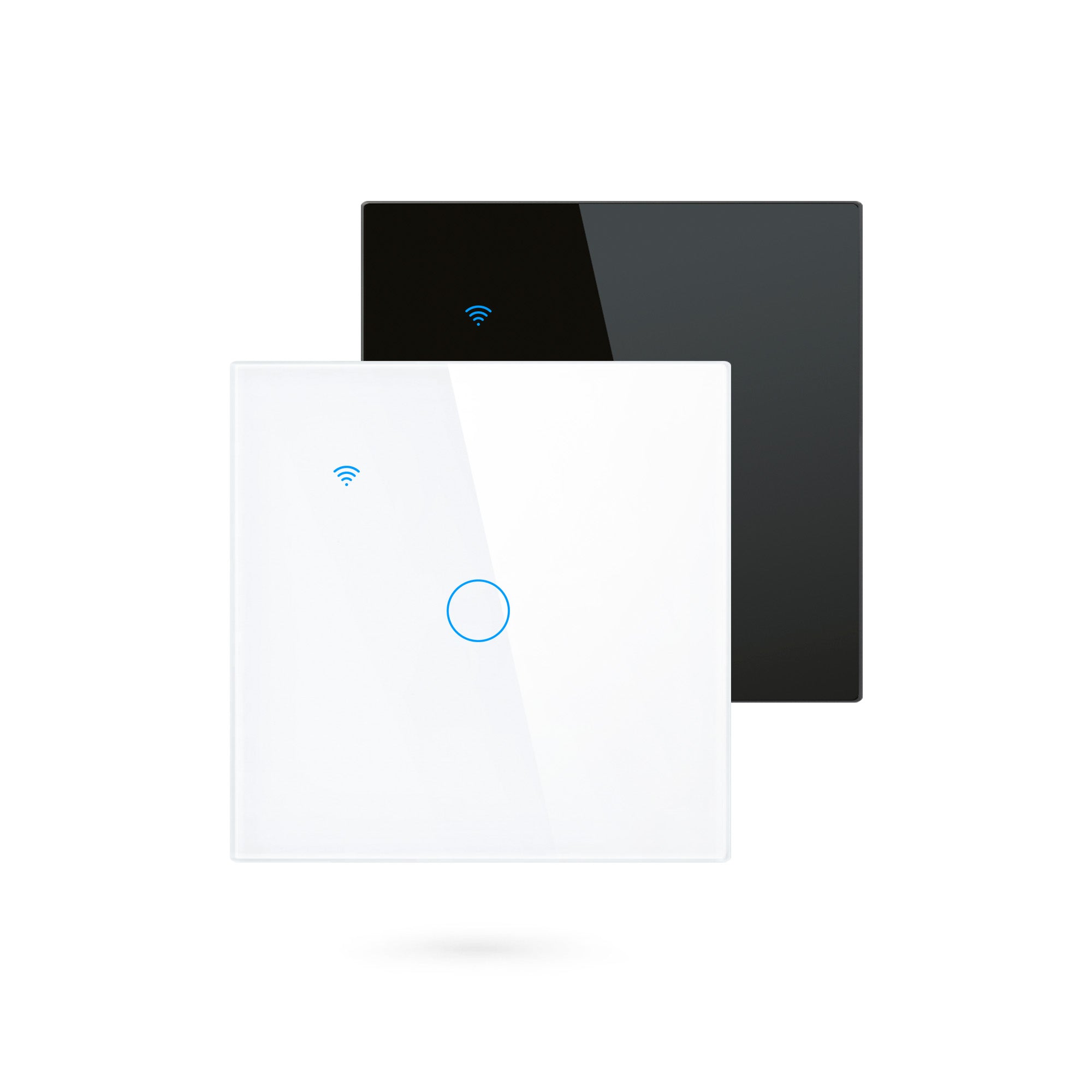 Smart WiFi Light Switch 1/2/3 Gang No Neutral Required works with alexa white | Touch Glass Panel, Works with/without Neutral, Timing & Schedule Function, Black or White Finish, App Remote Control