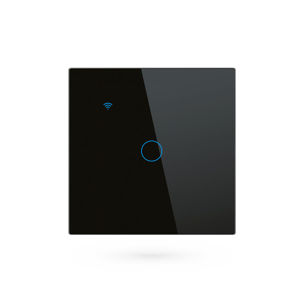 Smart WiFi Light Switch 1/2/3 Gang No Neutral Required works with alexa white | Touch Glass Panel, Works with/without Neutral, Timing & Schedule Function, Black or White Finish, App Remote Control