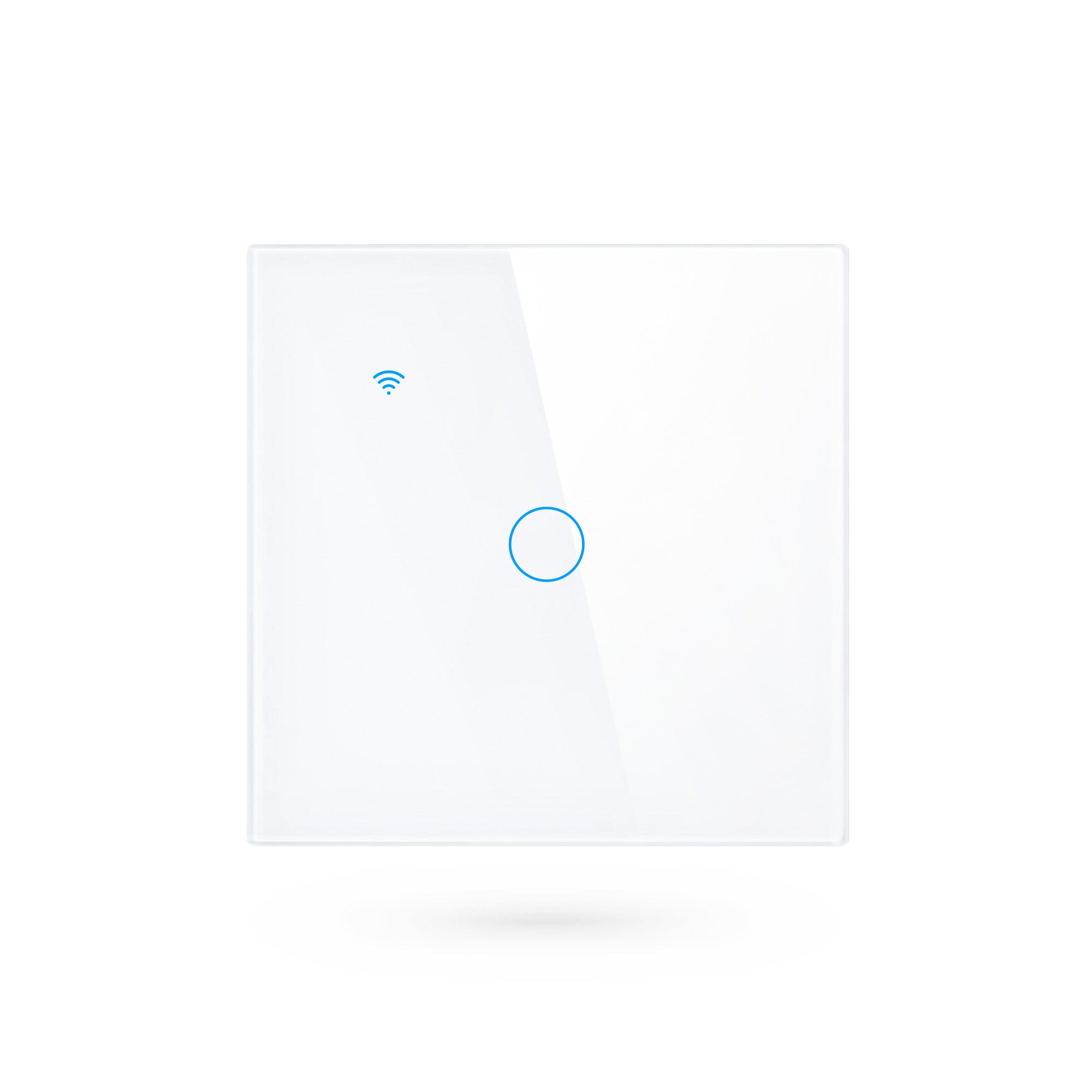 Smart WiFi Light Switch 1/2/3 Gang No Neutral Required works with alexa white | Touch Glass Panel, Works with/without Neutral, Timing & Schedule Function, Black or White Finish, App Remote Control