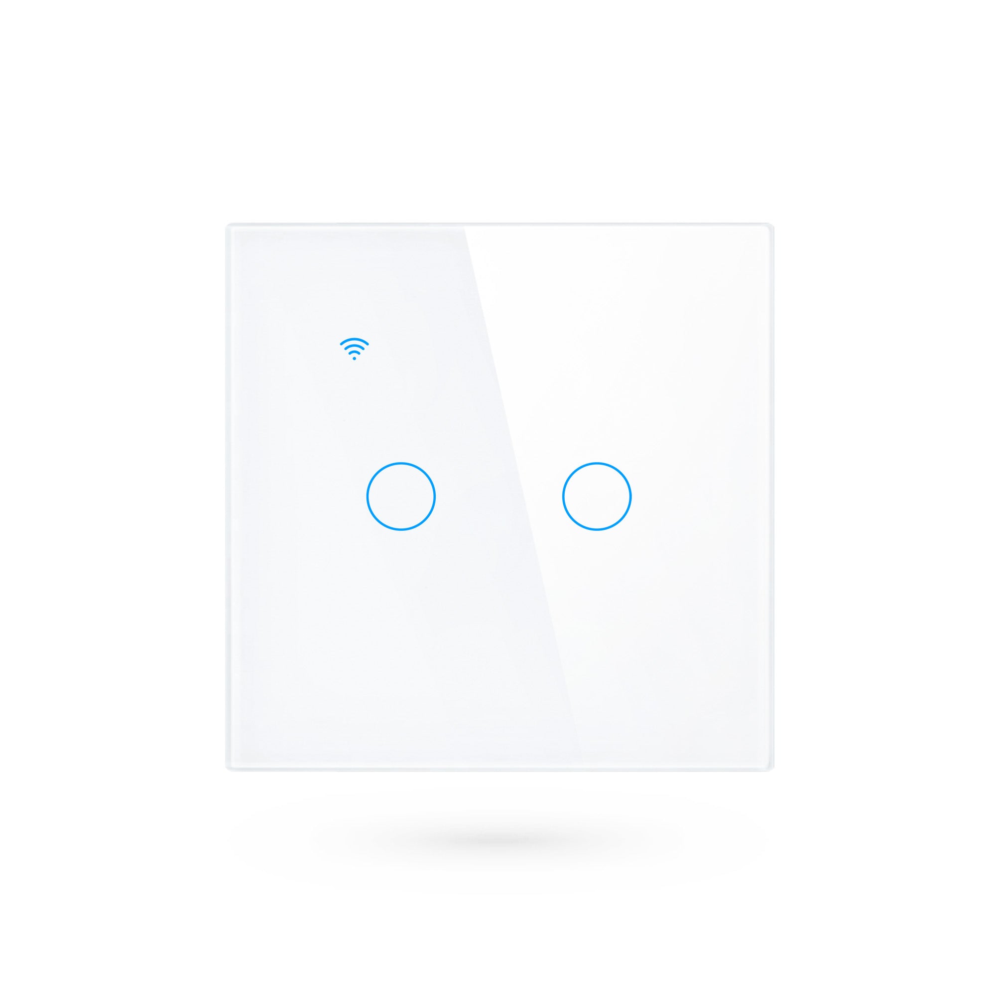 Smart WiFi Light Switch 1/2/3 Gang No Neutral Required works with alexa white | Touch Glass Panel, Works with/without Neutral, Timing & Schedule Function, Black or White Finish, App Remote Control