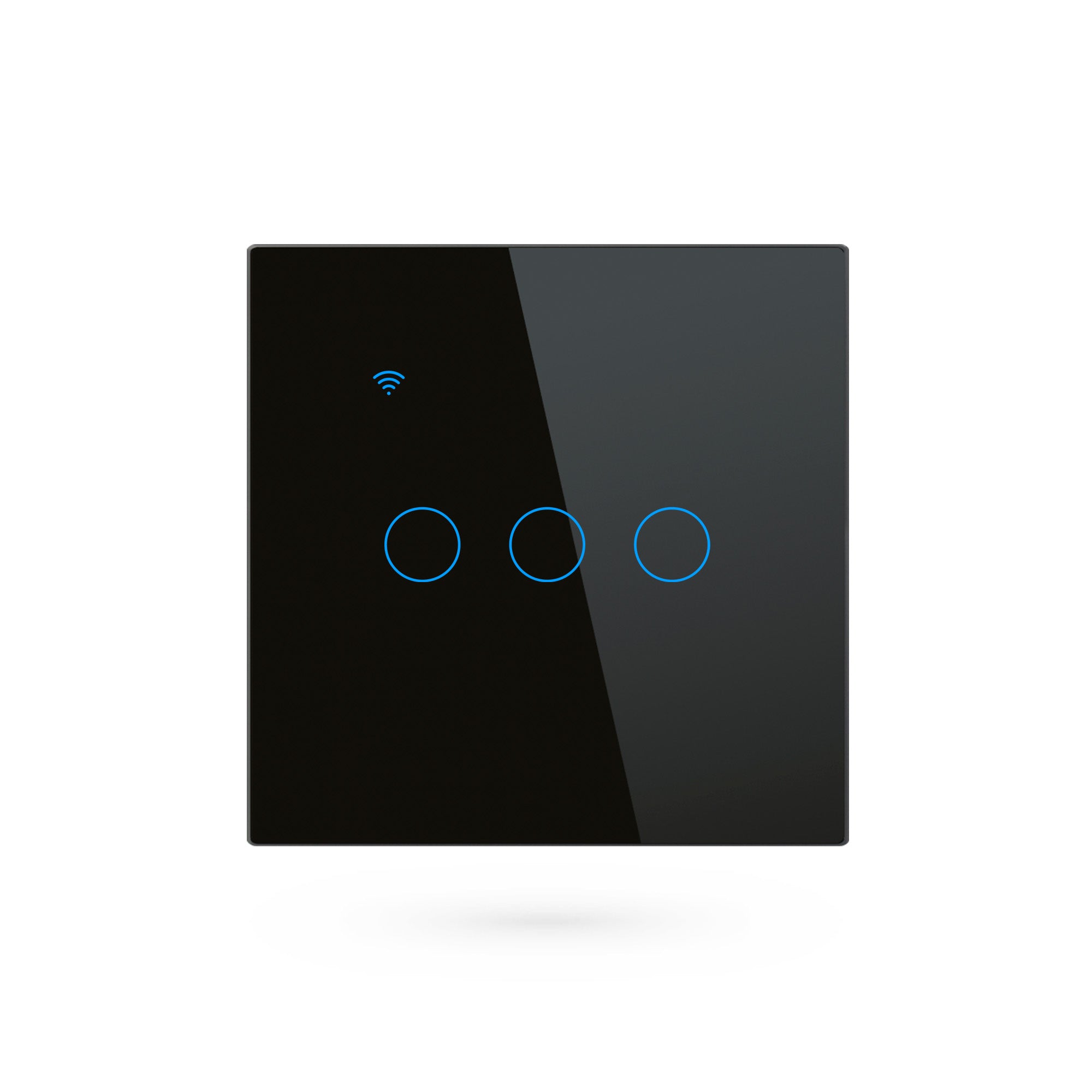 Smart WiFi Light Switch 1/2/3 Gang No Neutral Required works with alexa white | Touch Glass Panel, Works with/without Neutral, Timing & Schedule Function, Black or White Finish, App Remote Control